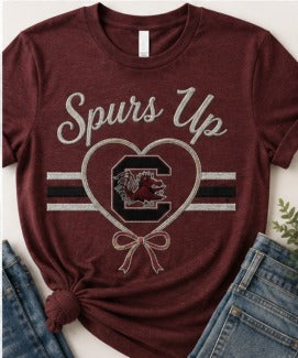 Carolina Gamecocks Spurs Up Heart GE06