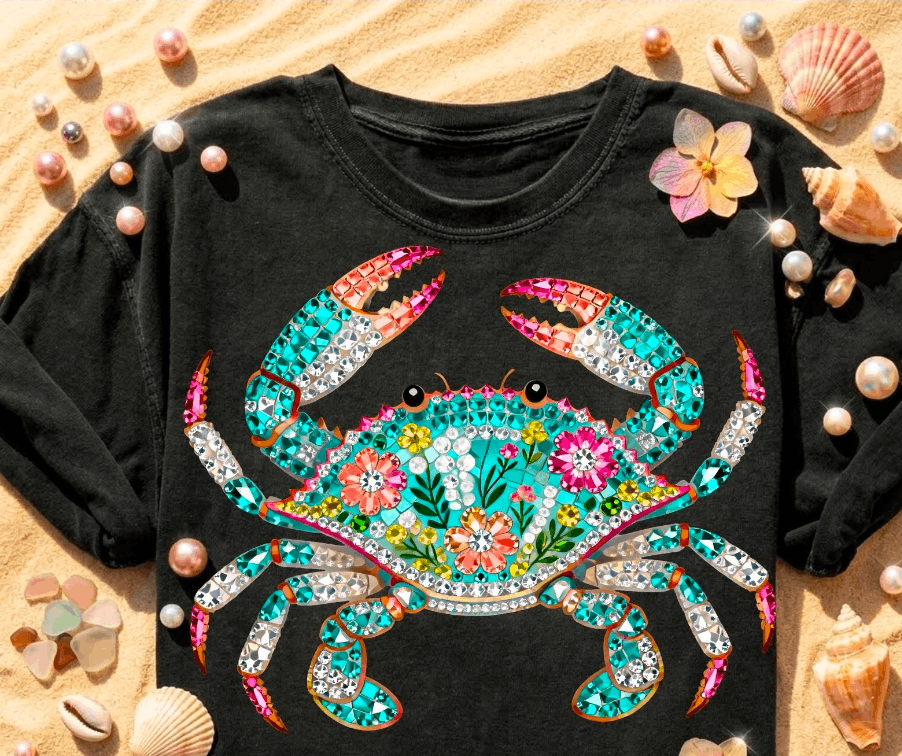 Sparkle Crab Graphic Apparel