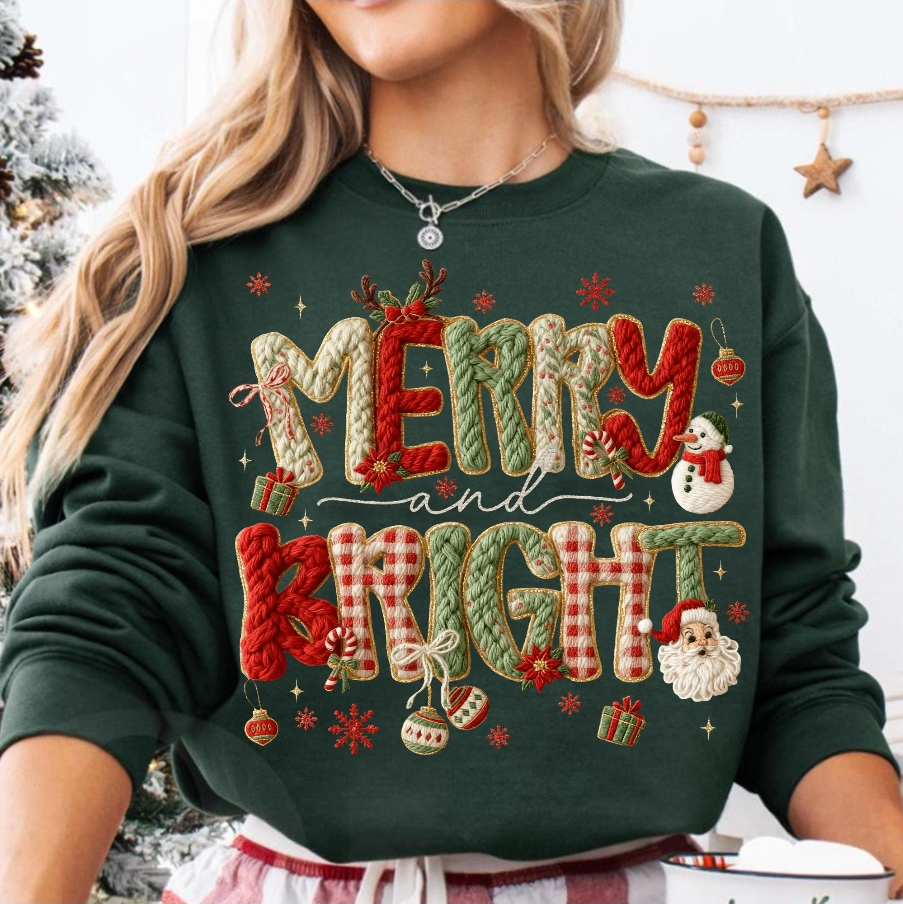 Merry faux latch hook Graphic Apparel
