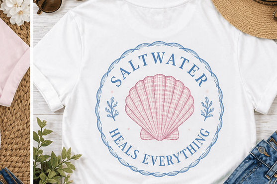 Saltwater Heals Everything Graphic Apparel