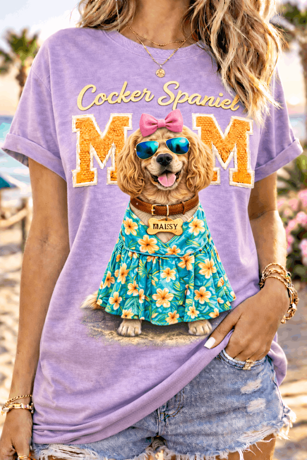 Cocker Spaniel Hawaiian Graphic Apparel