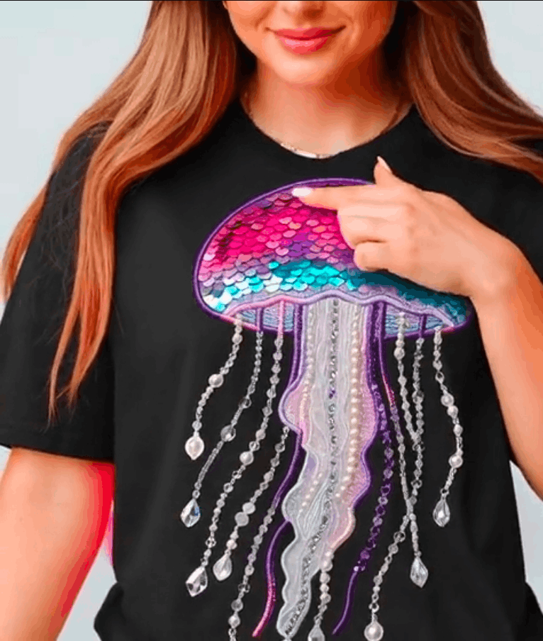 Jellyfish Sparkle Graphic Apparel