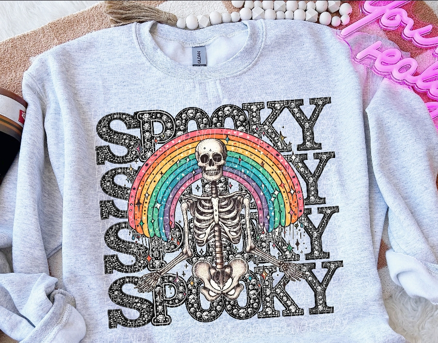 Spooky faux embroidery Graphic Apparel