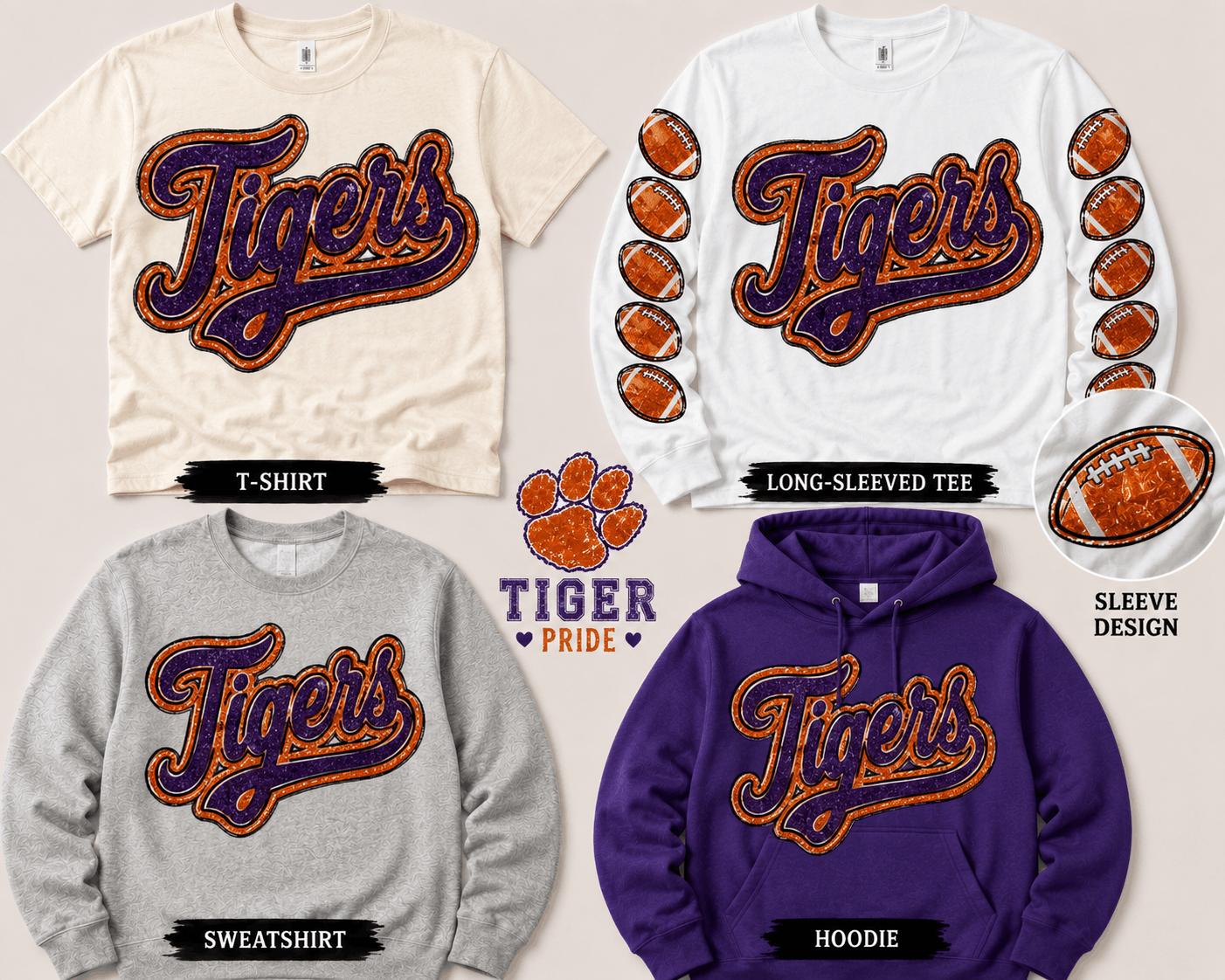 Vintage Tigers Graphic Apparel