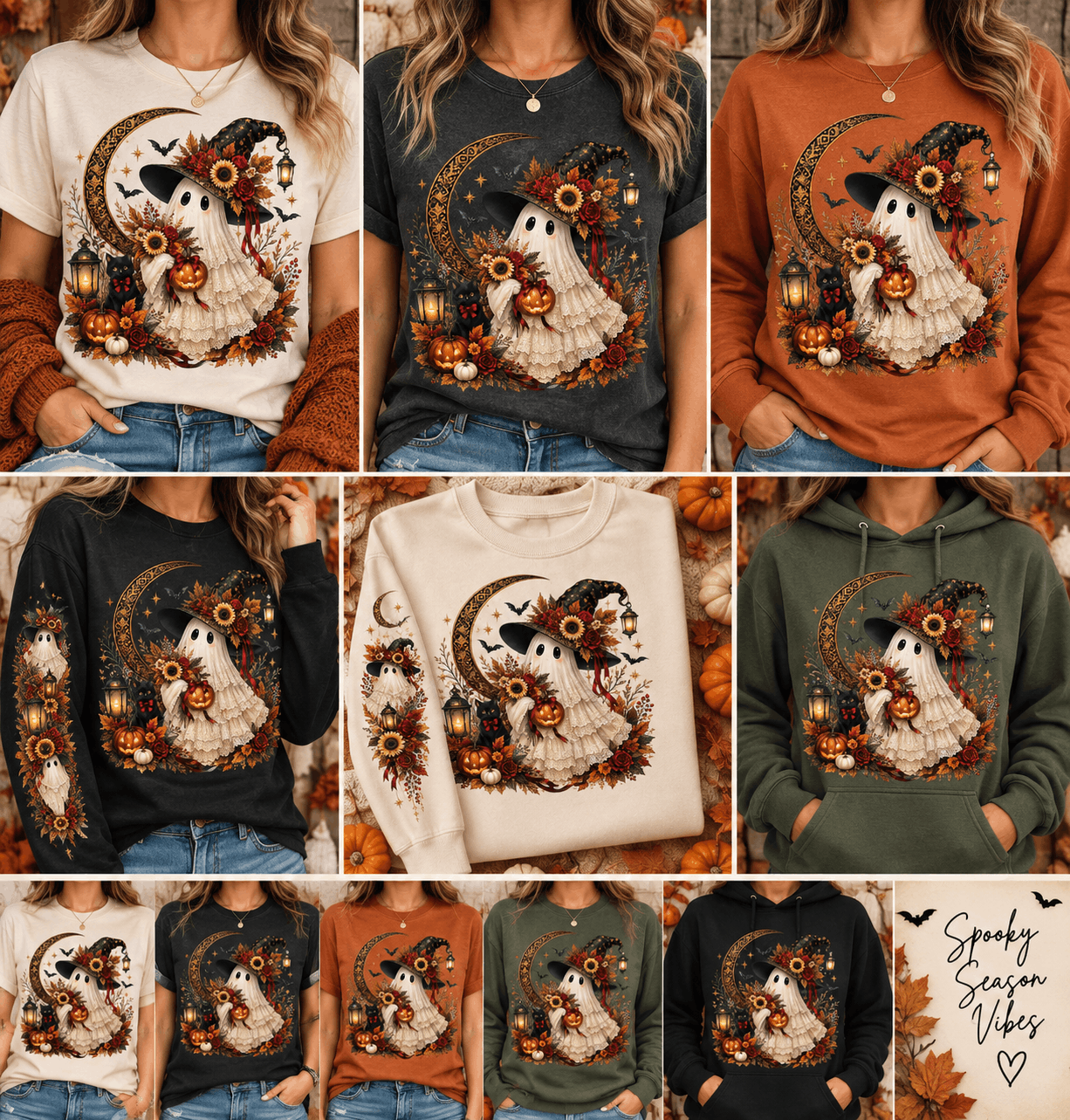 Cute Witchy Ghost Graphic Apparel